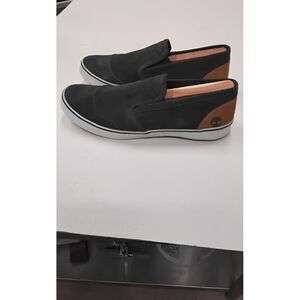 Timberland Men's Casual Slip-On Canvas Sneakers Navy Brown Classic Comfort Shoes